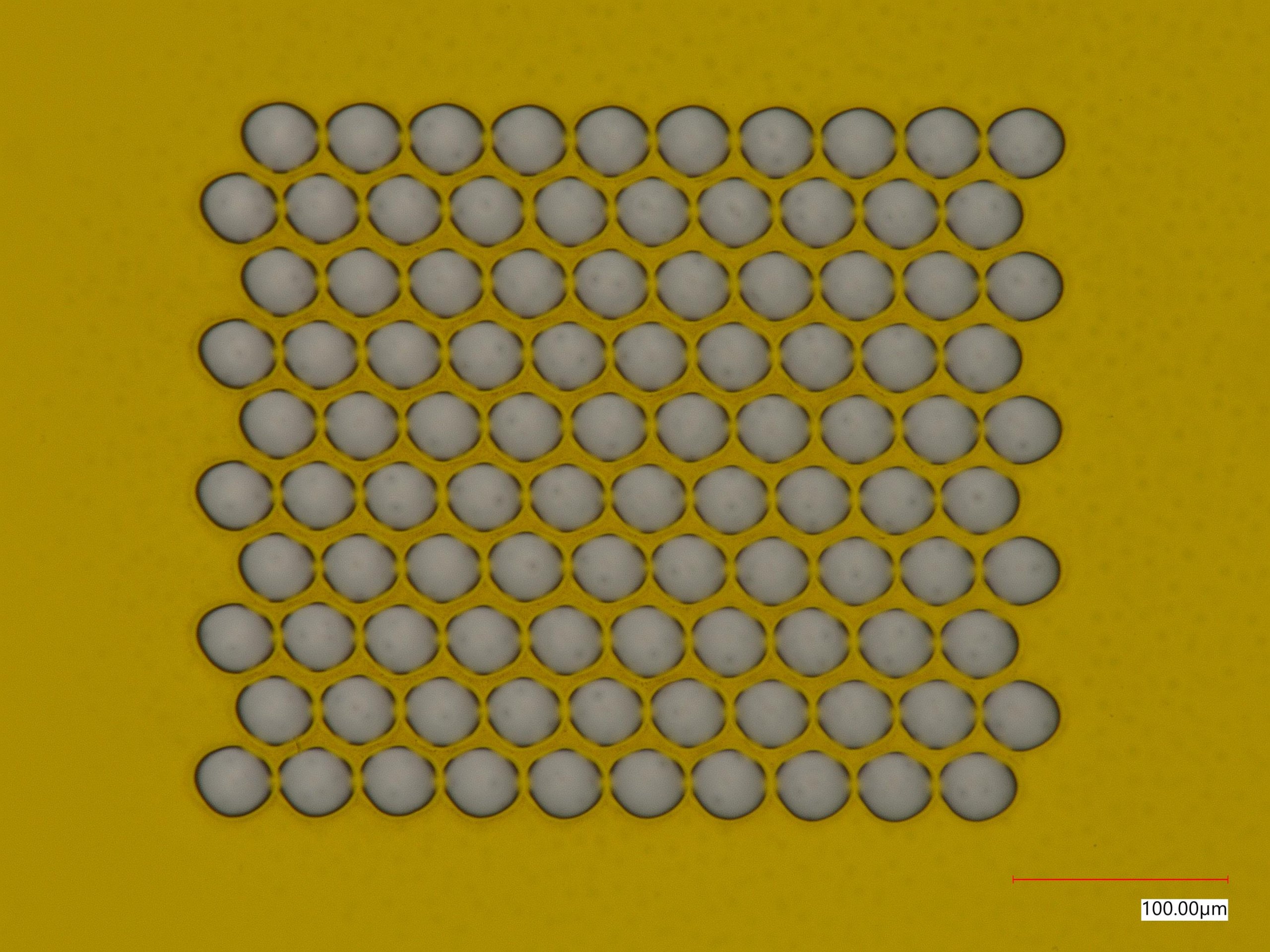 微細穴加工 顕微鏡 40μmピッチ